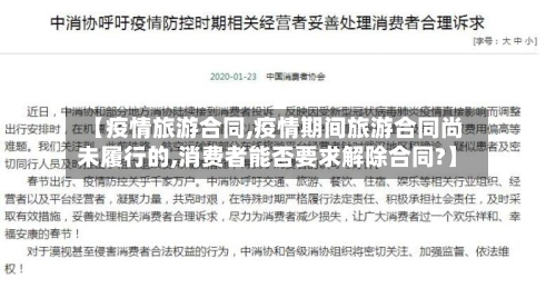【疫情旅游合同,疫情期间旅游合同尚未履行的,消费者能否要求解除合同?】-第2张图片
