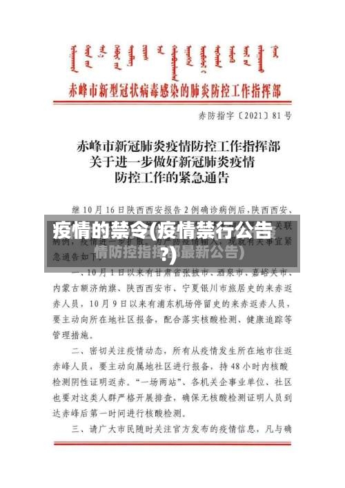 疫情的禁令(疫情禁行公告?)-第2张图片